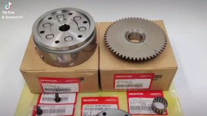 ชุดเฟืองสตาร์ทมือ คลัทช์สตาร์ท วันเวย์ แม่เหล็กจานไฟ Honda เวฟ1110i wave110i ปี 2009-2010 รุ่นแรก รหัสรุ่น KWB