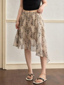 JULULOOK | Chân Váy Voan In Báo Kích Cỡ Lớn