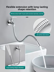 MONLEYTA | Faucet Splash Proof Extender Pipe Universal Rotatable Durable Soft Water Pipe Faucet Extension For Kitchen Sink