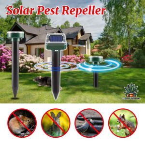 Solar Powered Rodent Repellent Outdoor Ultrasonic Snake and Bird Repellent Device Orchard Animal Repellent