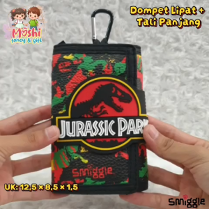 Dompet Smiggle Dino Jurassic Park / Dompet Lipat Smiggle Dino Jurassic Park / Dompet Anak Smiggle Karakter Anak Laki-Laki Boy Motif Dinosaurs