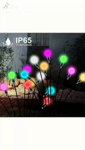 PUSAT GROSIR AS LAMPU TAMAN TANCAP OUTDOOR ANTI AIR TENAGA SURYA KUNANG KUNANG WARNA RAINBOW LAMPU HIAS DEPAN RUMAH CAFFE