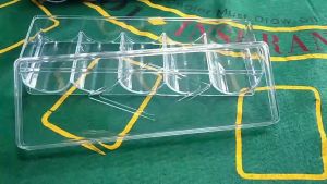 Transparent Poker Chips Storage Tray Case / Acrylic Storage Chip Holder With Lid / Holds 100 Chips