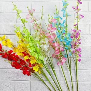 Sampai7an PBP152: Tanaman Bunga Orchid Tangkai Plastik Ornamen Hias Sudut Ruangan