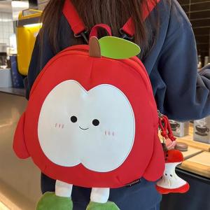 Túi Đeo Vai Đôi Hình Quả Táo Dễ Thương Cho Nữ Túi Du Lịch Hoạt Hình Nhỏ Cho Học Sinh Túi Đi Chơi Túi Đi Làm Thường Ngày Túi Đeo Vai Mềm