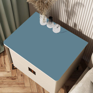 Luxurious Leather Bedside Table Pad Waterproof Dustproof Non-washable Modern Simple Style Home Decoration Tablecloth Cover