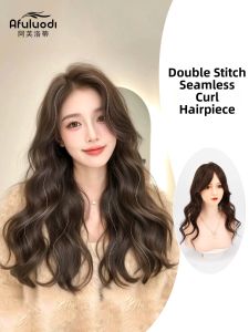 Afuluodi | Wavy Long Layered Natural Top Hair Extension Piece Wave Hairpiece