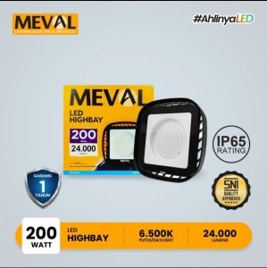 MEVAL LAMPU LED HIGHBAY HIGH BAY UFO 200W 200 WATT CAHAYA PUTIH BERGARANSI SUPER TERANG BERKUALITAS LAMPU HIGH BAY GUDANG LAMPU PABRIK GEDUNG TINGGI