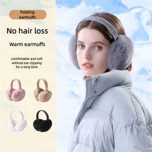 Winter foldable earmuffs warm earmuffs girl Maillard students lovely fluffy rabbit hair antifreeze earmuffs