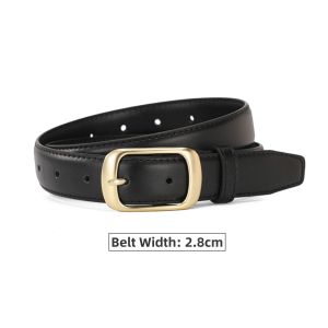Womens Fashion Black Decorative Korean Style Jean Belt