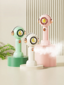 Portable Handheld Mini Fan with Spray Function USB Charging Desktop Office Cooling Device Personal Humidifier Small Electric Fan