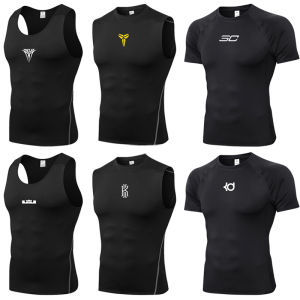 เสื้อออกกำลังกายชาย ชุดบาสเก็ตบอล วิ่ง ฝึกซ้อม แห้งเร็ว ยืดหยุ่นสูง เสื้อยืดแขนสั้น ฟิตเนส เสื้อผ้ากีฬา ฤดูร้อน 2023