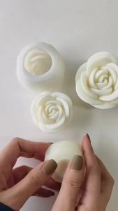Tulip Mould 3D Rose Candle Molds Silicone Flower Shaped Moulds for Candle Making DIY Resin Crafts Fondant Cake Deco