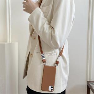 CrashStar Fashion liquid Silicone Soft Phone Case With Crossbody Long Lanyard For iPhone 16 15 14 Pro Max Plus 13 12 11 Pro Max Solid Color Shockproof Phone Casing Skin-friendly Anti-drop Cover Shell Hot Sale