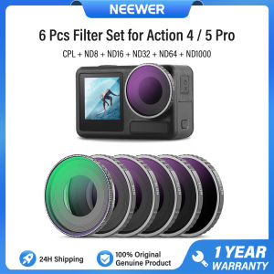 NEEWER Filter Set for DJI Osmo Action 4 5 Pro CPL ND8 ND16 ND32 ND64 ND1000 ND/PL Filters Kit for Action Camera