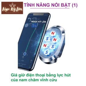 Giá đỡ điện thoại ô tô hít nam châm [Gấp gọn tiện lợi}