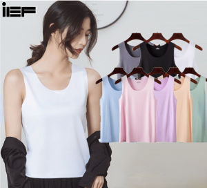 IEF Áo Vest Lụa Băng Mỏng Phiên Bản Hàn Quốc Nữ Mặc Áo Sơ Mi Dài Bên Trong Sát Phía Dưới