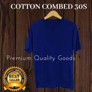 KAOS POLOS BIRU PREMIUM COTTON COMBED 30s//BANDUNG//JAKARTA//BOGOR//GARUT//SURABAYA