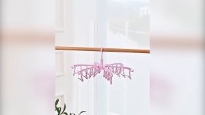 Gantungan Kaos Kaki dengan Penjepit/ Hanger Jemuran Plastik Tebal Serbaguna Bisa Diputar BA22