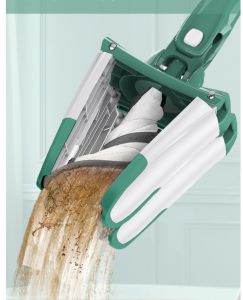 Pull up to drain hand free mop