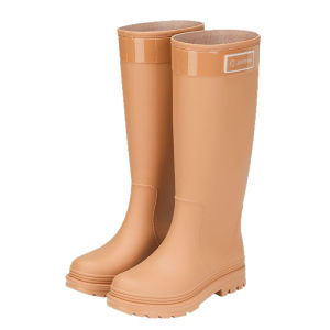 MLADEN High-Tube Rain Boots Womens Outdoor Fishing Water Shoes Waterproof Non-Slip Long Tube Rubber Boots Camping Work