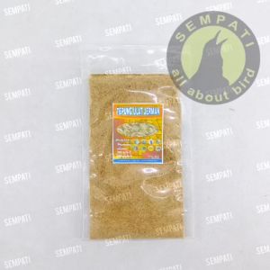 SEMPATI Tepung Ulat Jerman Kering R-Fam Jaya Pakan Makanan Burung Anis Cucak Ijo Pleci Kacer Cucak Rowo Jalak Murai Ciblek Dll TPUJR