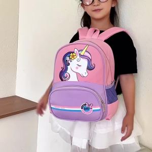 GrowSafe 2026 New Cute Unicorn Lightweight Kids Kindergarten Backpack for Girls