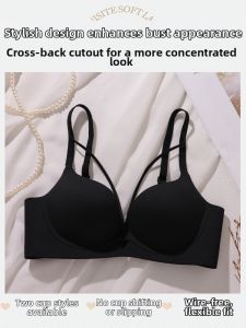 Gathering Large Push Up Droop Proof Bra Set