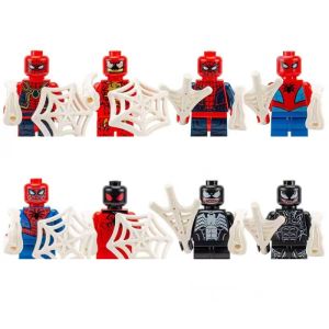 Hot Toys | Marvel superhero Spider Man Iron Man Venom Assembled Doll Thanos mini building blocks anime characters childrens toy gifts
