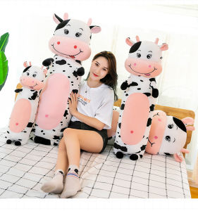 GẤU BÔNG BÒ SỮA NẰM SIZE LỚN 60CM VẢI MINISO MỀM MỊN CHO BÉ