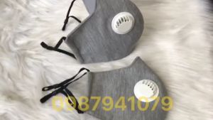 10 cái khẩu trang vải màu xám có van thở