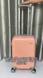 Vali Kéo Nhựa ABS Cao Cấp 14 Màu – 3 Size 20/24/28 Inch – Bánh Xe 360 – Khóa Số Bảo Mật – Giá Tận Xưởng
