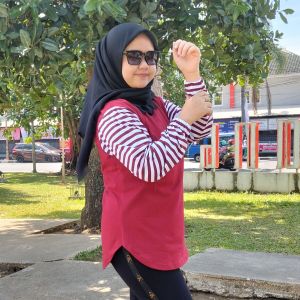 KAOS WANITA OVAL KEKINIAN / PAKAIAN WANITA LENGAN PANJANG MOTIF TERBARU KAIN KATUN COMBAD ADEM