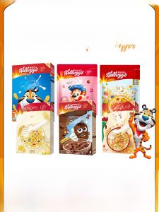 Nutritious Crispy Breakfast Cereal Instant Corn Flakes Sweetened by Sugar Home Style Grape Wheat Flakes 285g Boxed