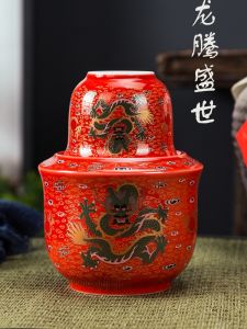 Bộ Bình Pha Trà Gốm Sứ Kiểu Cũ Nồi Nấu Rượu Bằng Thép Không Gỉ Bộ Đồ Ăn Uống Sang Trọng Cho Gia Đình Và Tiệc Sinh Nhật