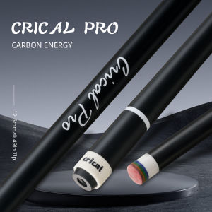 CRICAL CL-PRO คาร์บอนไฟเบอร์ไม้คิวพูลเทคโนโลยีสีดำโก่งต่ำ12.4ปลายขนาดมิลลิเมตร3*8/8สลักข้อต่อบิลเลียด1/2มืออาชีพ