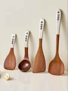 HAOGUANJIA | Non-stick Heat Resistant Wooden Spatula