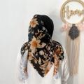 HIJAB SEGI EMPAT MOTIF-MOTIF TERBARU/KERUDUNG VOAL PREMIUM/JILBAB MOTIF BUNGA DAN SALUR. 