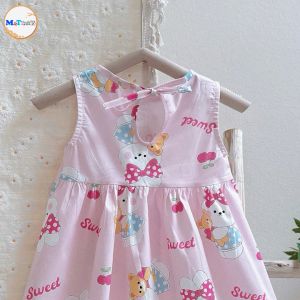 Váy bé gái SN thỏ bông khuy lệch MT2687