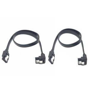 1-10PCS SATA Cable III 6Gbps Straight Bend HDD SDD Data Cable 50cm with Locking Latch for SATA HDD SSD CD Driver CD Writer