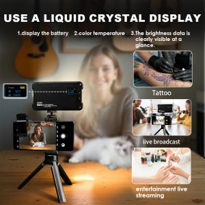 LED Tattoo Photography Light With 52mm Cpl Reduce Reflected Light For Cellphone Lens Compatible Any Phone Remove Reflective