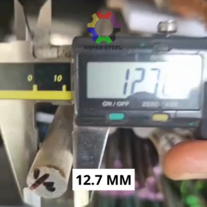 As alumunium 12.7 mm ( 1/2 inch ) 6061 round bar