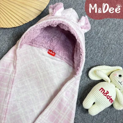 Hoodie Blanket Selimut Topi Bayi Merk Monde Bulu Premium