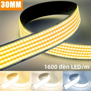 Dải Đèn LED COB Siêu Sáng Rộng 30mm 1600LED/m DC24V Chiếu Sáng Trong Nhà Linh Hoạt Băng Đèn Nền TV - Trắng ấm/Trắng Trung tính/Trắng Lạnh