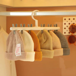 ราวตาก6ตะขออเนกประสงค์คลิปหนีบกางเกงป้องกันการพันกันคลิปถุงเท้าหนีบผ้าแบบหลายคลิป