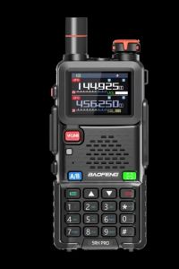 Baofeng UV-5RH PRO BT GPS Walkie Talkie Upgrade Bluetooth Long Range 10-20KM Multi-Band FM/AM 2 Way Radio Type-C Fast Charging 1.77" Large Screen