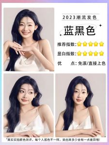 Black Purple Hair Color Cream Grape Purple Female Plant Genuine Goods Pure Blue Purple at Home Creme Cassis G. B Purple Gray Drift-Free