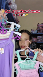 Isi 4 Dan 8 Pcs Tengtop Anak GEYAZK Tanktop Singlet Anak Perempuan Motif Renda