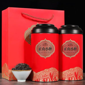 Authentic Zhengshan Xiaozhong Red Tea Special Grade Tea for Mid-Autumn Festival Gift Box Digestive Health Tea in Can 500g