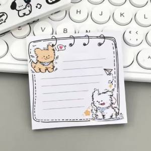 50pc Cartoon Dog Series Notes Ins Style High Value Simple Creativity Strong Sticky Note for Students Journal Supplies Note Pad